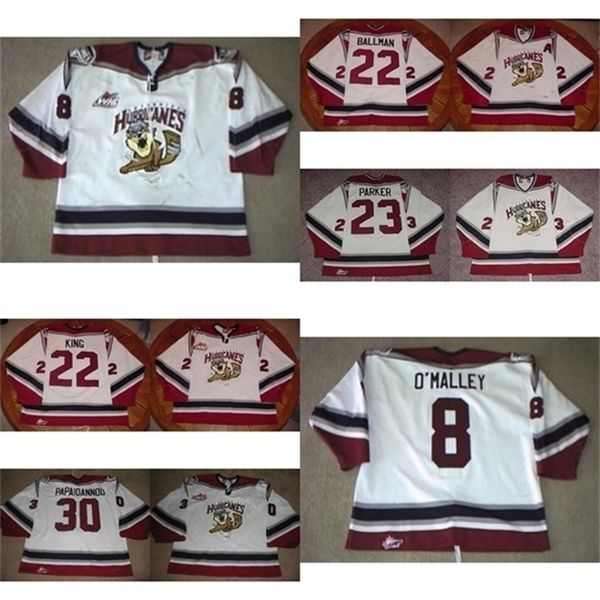 C26 Nik1 New Mens Womens Kids Whl Lethbridge Hurricanes 22 Brian Ballman 30 Ryan Papaioannou 22 DJ King King Rare Ice Hockey Jerseys S-6XL Taglio portieri