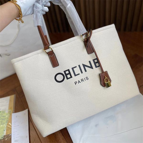 

designer tote bags canvas shopping handbag classic shoulder women luxurys designers embroidered fashion large capacity original big size 41/