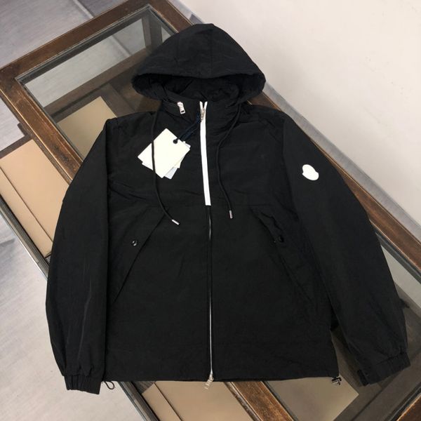 

2022 fall latest mens jacket fashion outdoor windproof material designer jacket straight version of the luxury zipper casual coat, Black