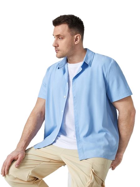 

extended sizes men solid patched pocket shirt without tee w3wj#, White;black