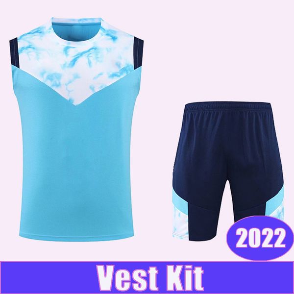 

2022 milik payet training wear sleeveless kit soccer jerseys guendouzi kamara gerson alvaro football shirt, Black