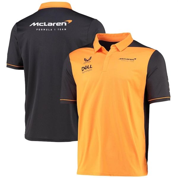 

mclaren 2022 team polo 2022 t-shirt vero f1 formula one mclaren equipe de manga curta gulf oil co-marcado azul driver tema comemor2579, Black