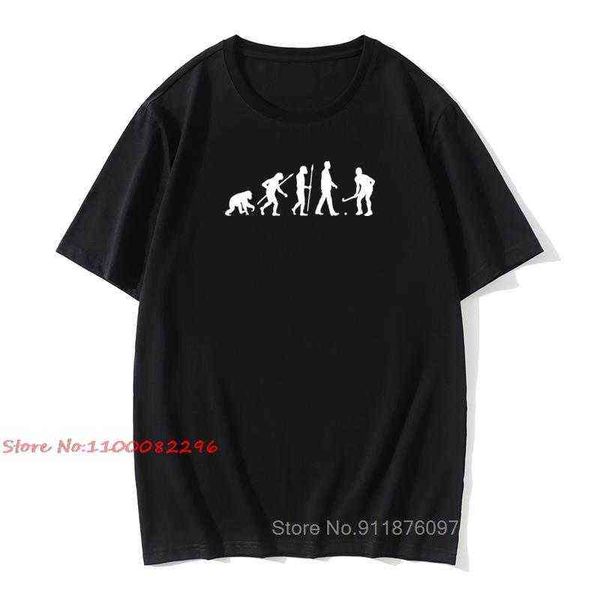 

evolution field hoeyer t shirt funny humorous gift for men dad faer husband boyfriend kid short sleeve vintage cotton tshirt t220517, White;black