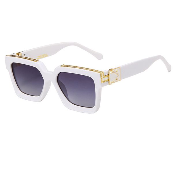 Óculos de sol Mill Millionaire Square Square Homens Mulheres Escudo Do Vintage Cool Ins Sun Óculos para Feminino