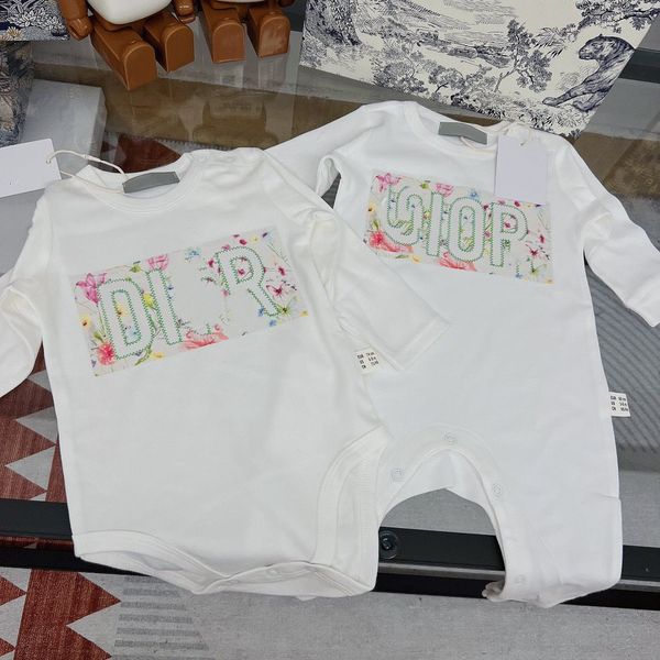 

newborn baby clothes romper designer crawling jumpsuits infant onesie clothes casual pattern with letters, Blue