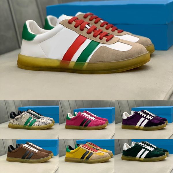 

2022ss luxury designer men women casual shoes gazelle sneakers canvas running shoes black red green pink patchwork collaboration size 35-45