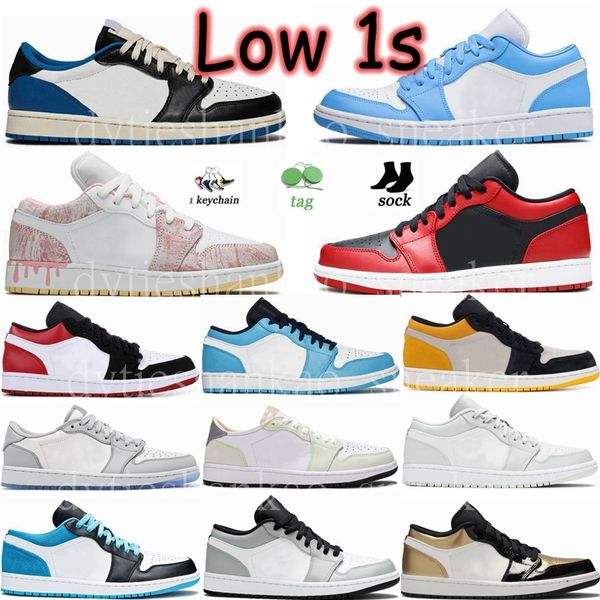 

jumpman 1 low 1s unc men basketball shoes university blue triple black light smoke grey panda bred lucky green cactus paris mens