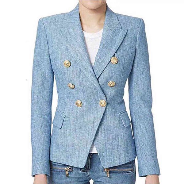 

women's suits & blazers light blue dark button slim temperament women's suit coat, White;black