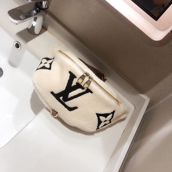 

21fw designer waist bags women's luxury handbag cross body fashion with letter pattern lamb wool shoulder bagss men's chest bag