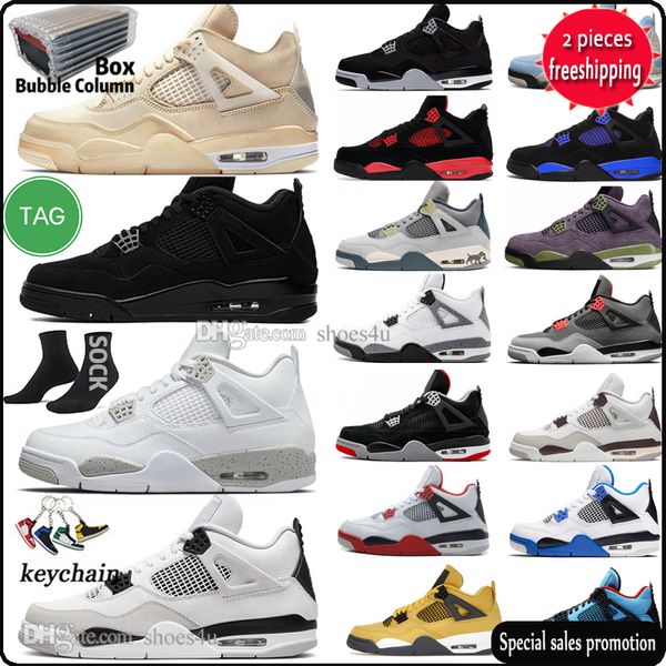 

2022 sail military black cat oreo 4 4s mens basketball shoes university blue thunder fire red reverse mocha bred canyon dark mocha men sport