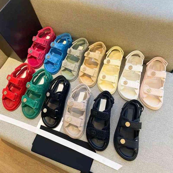 

sandals sandals leather flat casual shoes women's belt beach small fragrance, Black