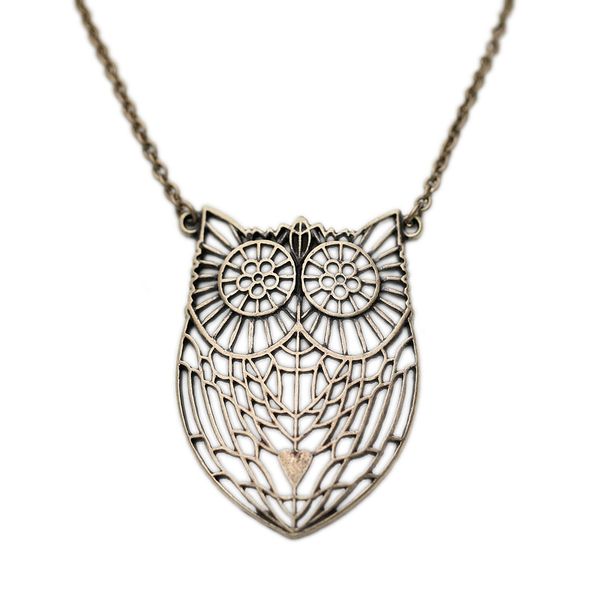 

necklaces color preserving owl long palace restoring ancient ways is hollow-out sweater chain of literature and art students fashion neck sw, Silver