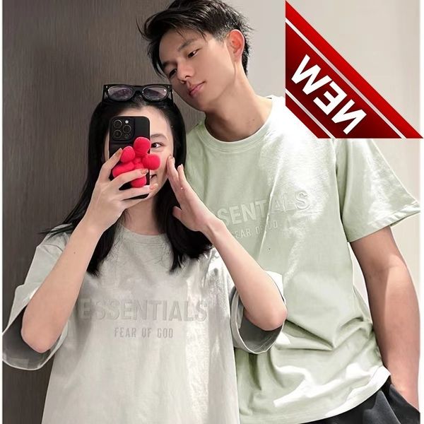 

gaojiechao brand fog season 8 new double thread series essentials silicone print on the chest short sleeves, White;black