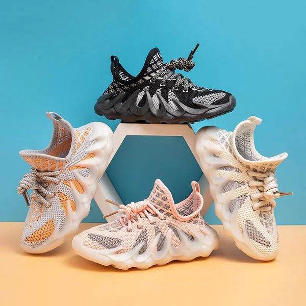 

kids sneakers lightweight running shoes luxury brand boys breathable mesh young children tenis walking casual sneakers, Black;red