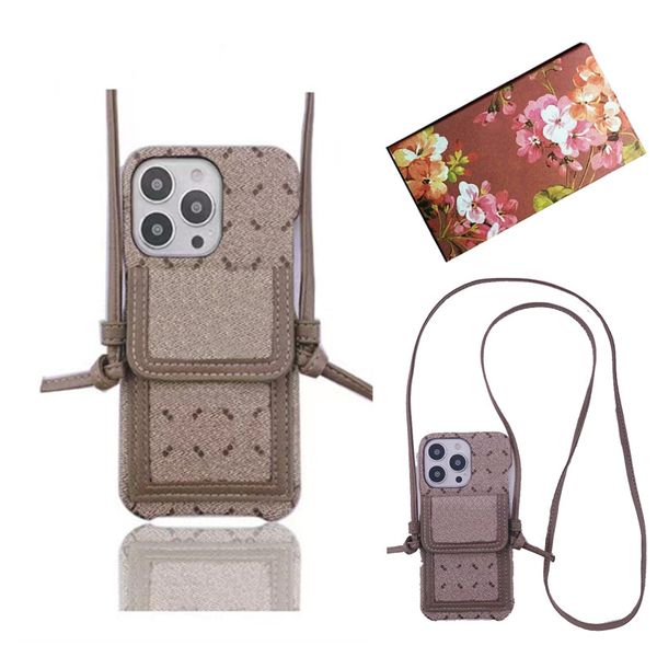 

with box designer fashion phone cases for iphone 13 12 11pro max xs xr xsmax card holder leather print handbag case protective cover