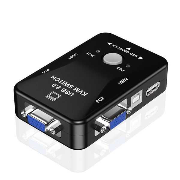 USB 2,0 кВм коммутатор VGA Switcher Connectors Connectors Box 2 Port для компьютера монитора мыши клавиатуры