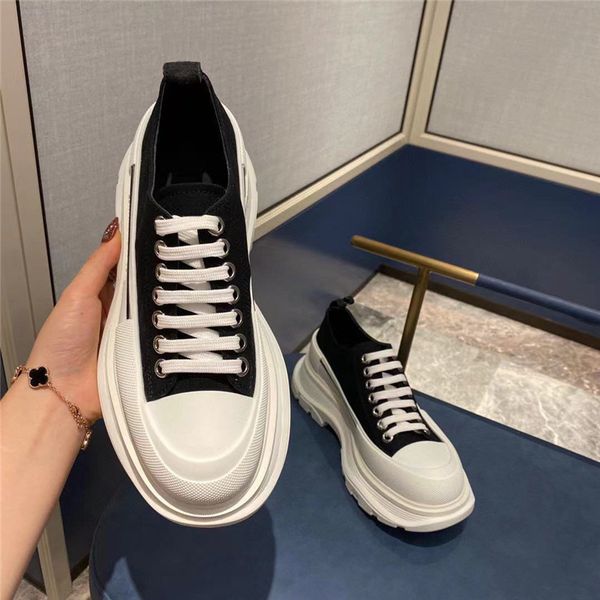 

high version small white shoes women's 2022 new sponge cake thick bottom increased casual all-match low-canvas daddy shoes size eu34-42, Black