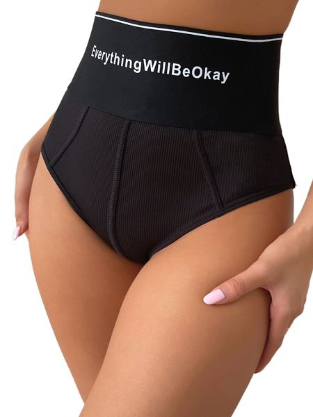 

slogan graphic wide band waist stitching shorts q2ze#, White;black