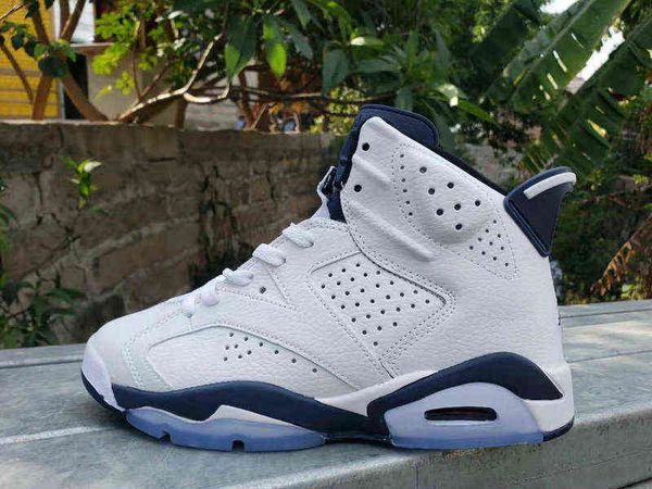 

boots 6 retro white/midnight navy men basketball shoes jumpman 6s vi mens sports sneakers, Black