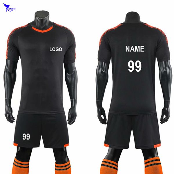 Suporte personalizado para homens adultos meninos treinando futebol conjuntos de futebol camisas de futebol camisetas shorts uniformes futsal rastrear respirável 220608