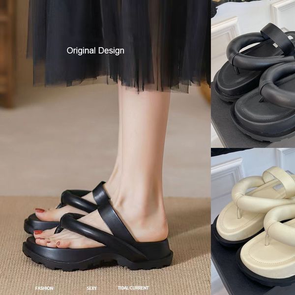 

shoes ladies' slippers med rubber flip flops beige heeled sandals platform slipers women flat soft hawaiian black 2021 rome pu 35-40