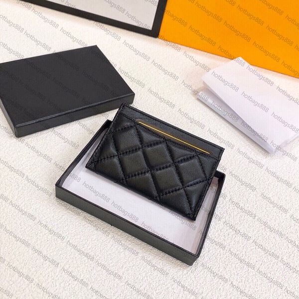 

card holders designer wallet mens womens pocket fashion mini credit card holder bag classic coin purse women with box, Red;black