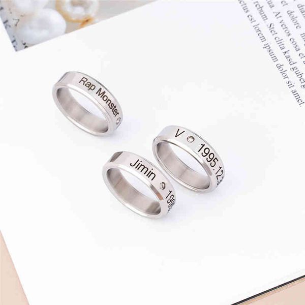 

ring rings kpop stainless steel ring, jhope jewelry, mens accessories, wo clothing, bangtan, 1 piece, Silver