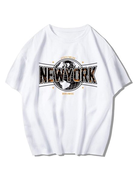 

romwe guys letter graphic tee p9tx#, White;black