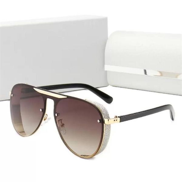 

designer sunglasses of women limted men brin brin metal vintage sunglasses style square frameless uv 400 lens original box and cas244h, White;black