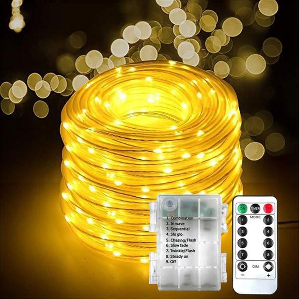 Luci a corda a corda Luci a corda a batteria 50/100/150LED 8 modalità Fata appesa per il campeggio Decorazioni natalizie di HalloweenLED LEDLED LED