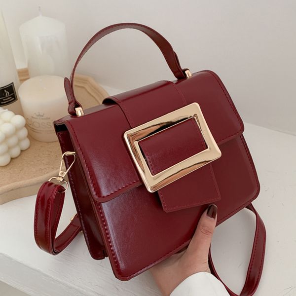 

designer brand square womens handbag fashion pu leather shoulder bag woman simple luxury messenger bag 2022