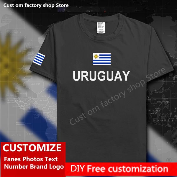 

uruguay cotton t shirt custom jersey fans diy name number brand high street fashion hip hop loose casual t-shirt 220609, White;black