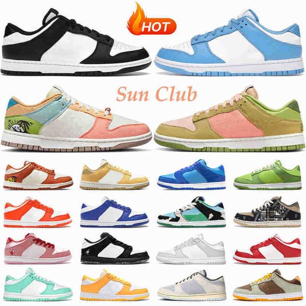 

size 36-47 sun club dunks low running shoes men women panda black white syracuse unc university red team green mens trainers outdoor
