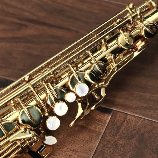 

professional eb alto saxofon drop e tone brass paint gold 875ex saxophone profesional musical instrument with leather bag