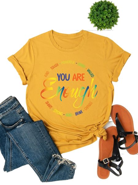 

plus slogan graphic tee w53s#, Black