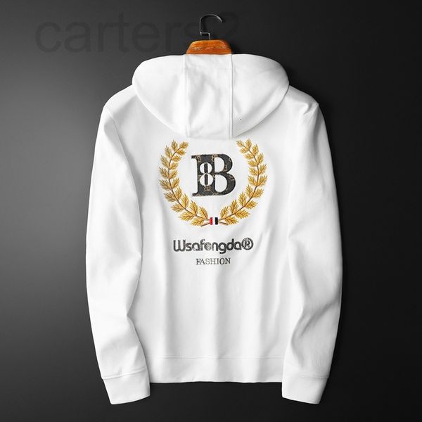 

men's hoodies & sweatshirts designer 2022 new spring men's hooded pullover trend sweater slim fitting embroidered jacket youth cas, Black