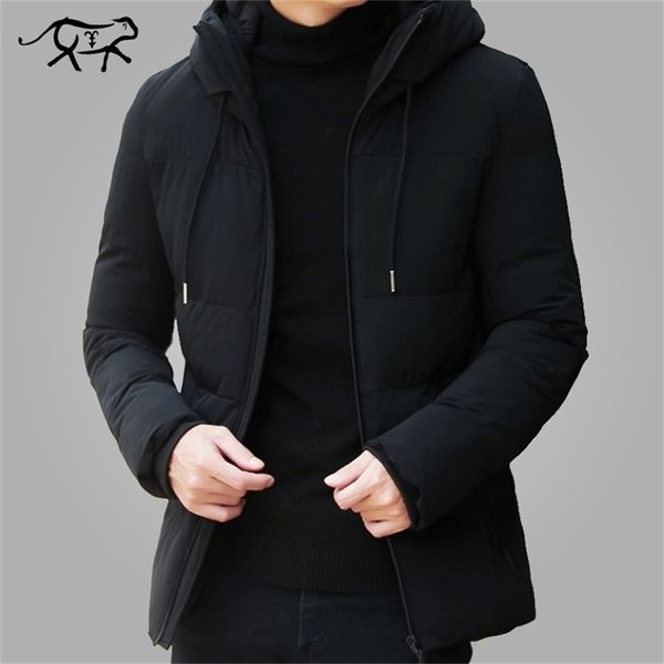 Marke Winterjacke Männer Kleidung Casual Stehkragen Mit Kapuze Kragen Mode Wintermantel Männer Parka Oberbekleidung Warme Schlanke Westen Jacken 201209