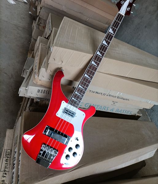 

4 strings metallic red electric bass guitar rosewood fretboard