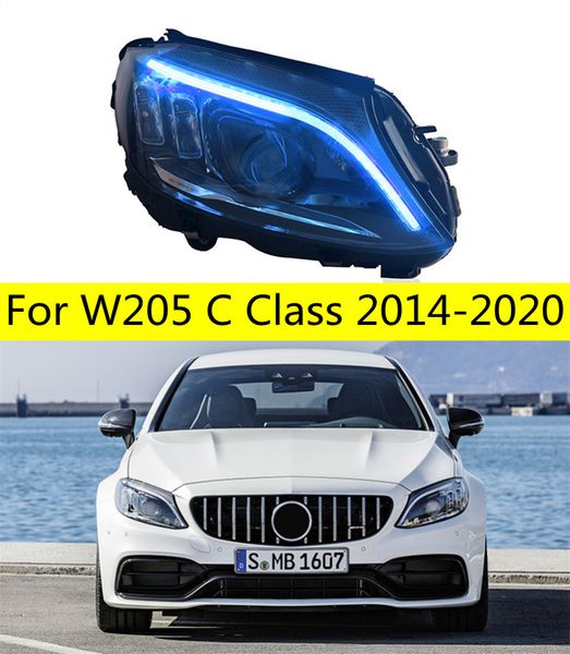 

car lights for benz w205 led signal headlight 20 14-2021 c200 c260 c300 high low beam headlights