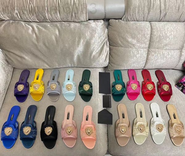 

sandals designer early summer slippers women's fashion yang flower lace outer wear candy color flat bottom casual one word women x0nu, Black