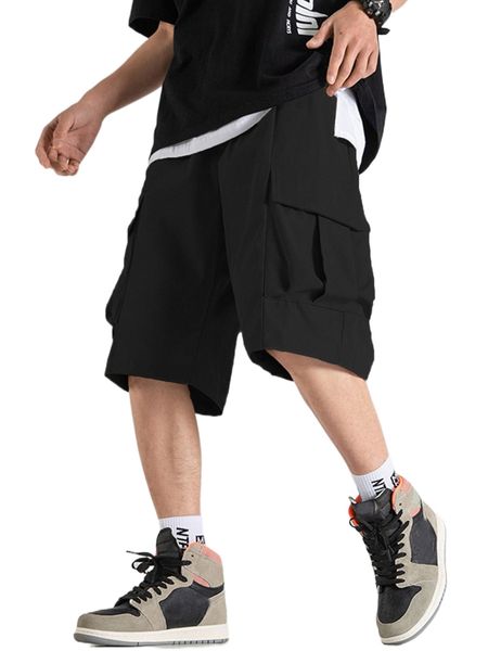 

men flap pocket side shorts e7cq#, White;black