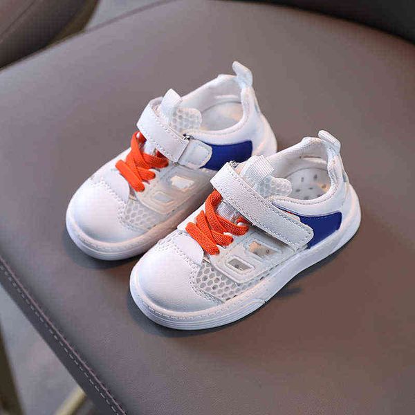 

children sneakers summer girls soft bottom breathable running shoes boys net surface hollow out walking shoes casual kids shoes g220413, Black;red