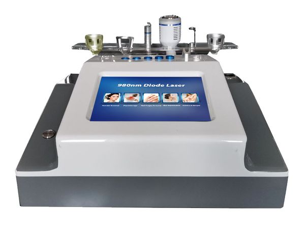 Máquina de emagrecimento 5 em 1 980nm Vascular System de remoção de veias vasculares 980 nm Sistema de remoção de verrugas planas