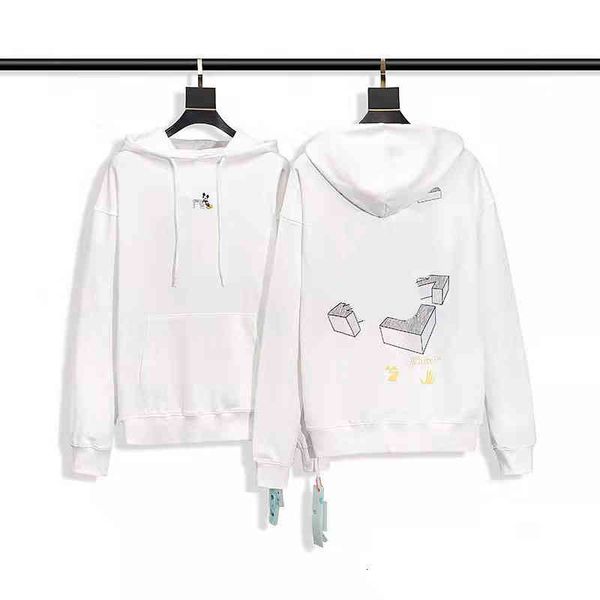 

hoodies off hoodie designer men women autumn winter long sleeve pullover clothes classic fashion white cotton euro size, Black