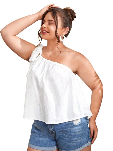 

plus one shoulder knot strap 67ug#, Black