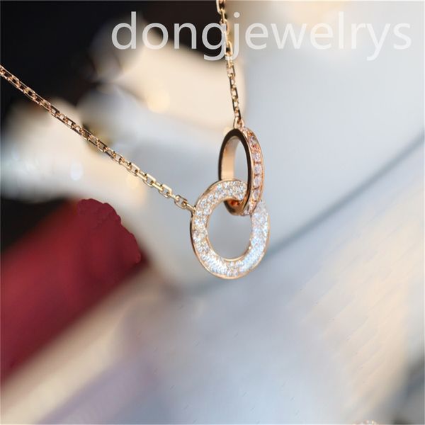 

women high version temperament clavicle designer necklace new letter thick chain neck luxury crystal chain ring dongjewelrys, Silver