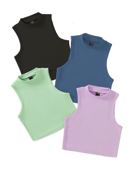 

4pcs solid tank n4nm#, White