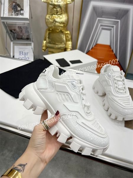 

mens women luxurys designers shoes white printed calf leather casual shoe trainers pink blue runner rx220505, Black