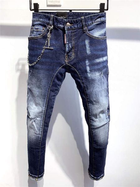 Jeans Ss20 Nueva calidad Diseñador de la marca Hombres Denim Cool Guy Pantalones bordados Moda Agujeros Pantalones Italia Dsquare Dsquare 2 S Yvf