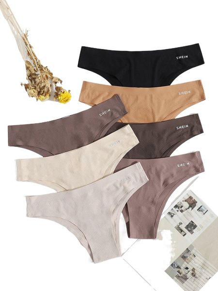 

7pack no show panty set c9on#, Black;red